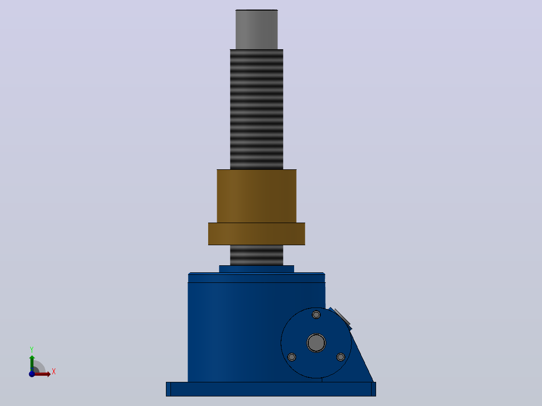 SWL50 螺母升降型蜗轮丝杆升降机[SWL50TM-2AⅠ-300-X-A]前视图