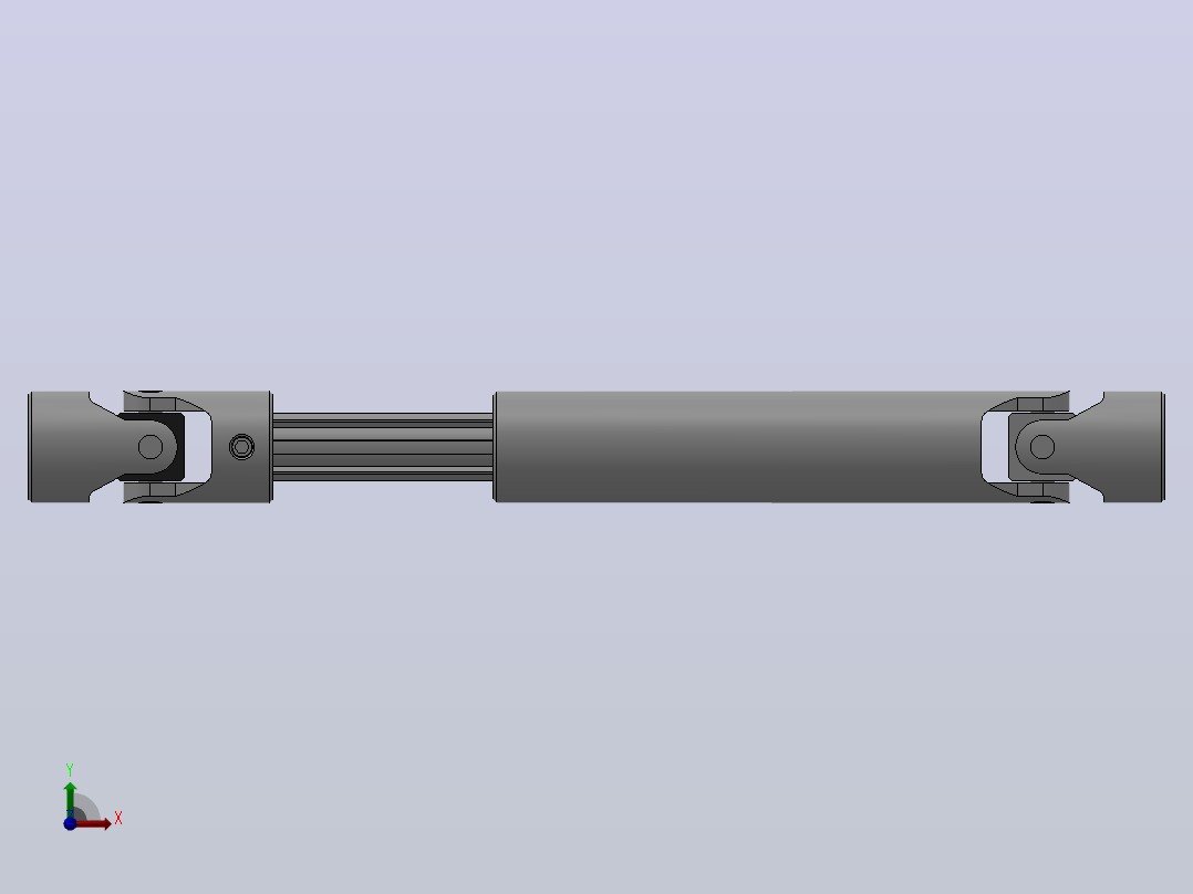 万向联轴器WSP03-PB-Y10-Y10-180／240WSP型可伸缩小型十字轴万向联轴器前视图