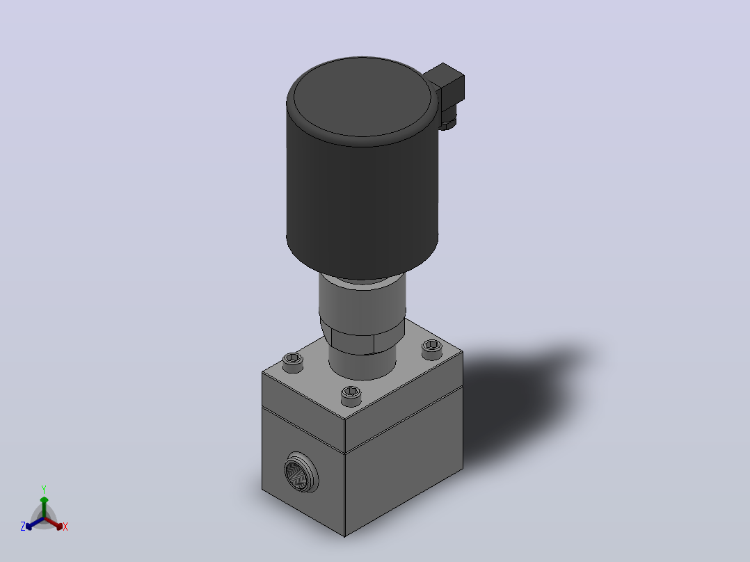 ZCG系列高压电磁阀[ZCG-16.0-6-F-B-K]通径6mm正等轴测图