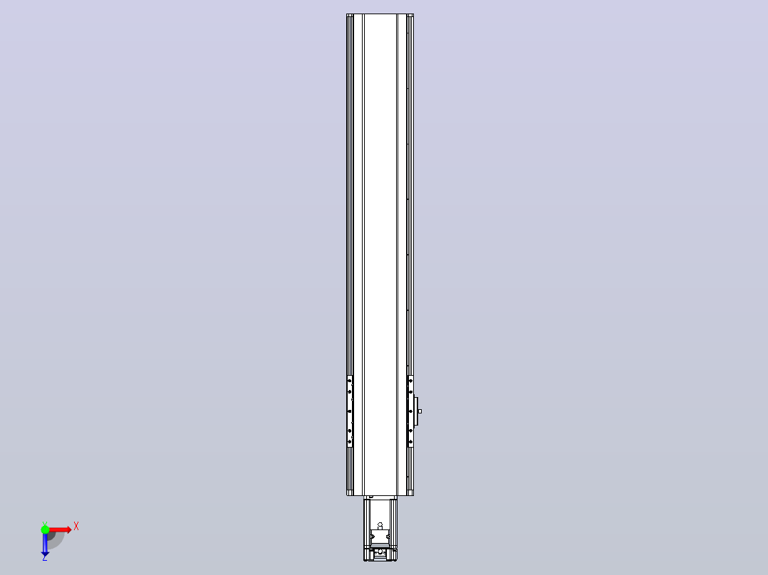 日规模组半封闭丝杆TPA-HNR-120D-1610C-L600-M-Y-P40-N3俯视图