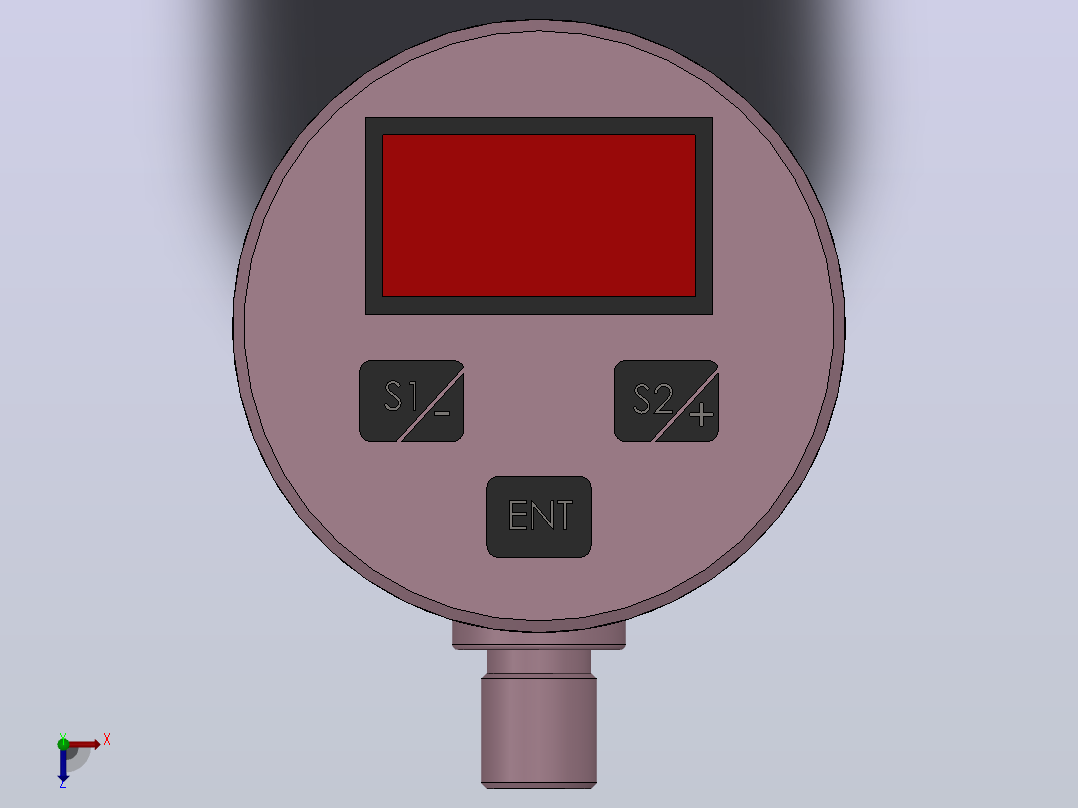TXZL100数显式流量开关[TXZL100-G12EDNNTC]俯视图