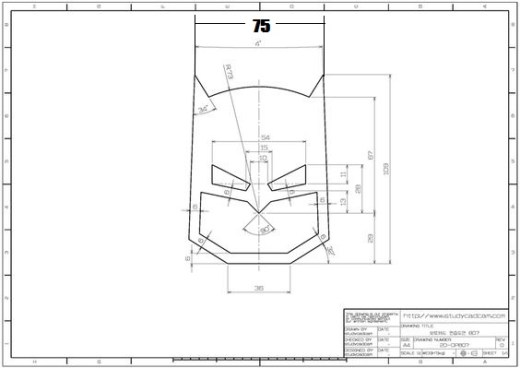 蝙蝠侠面具素描缩略图