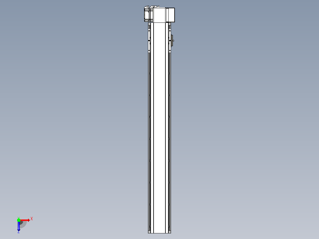 皮带直线轴半封闭可选导轨TPA-HNB-105D-90-L750-LP-C-P20-N3俯视图