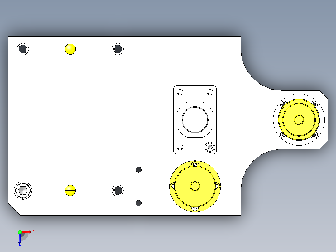 直立工件判定装置俯视图
