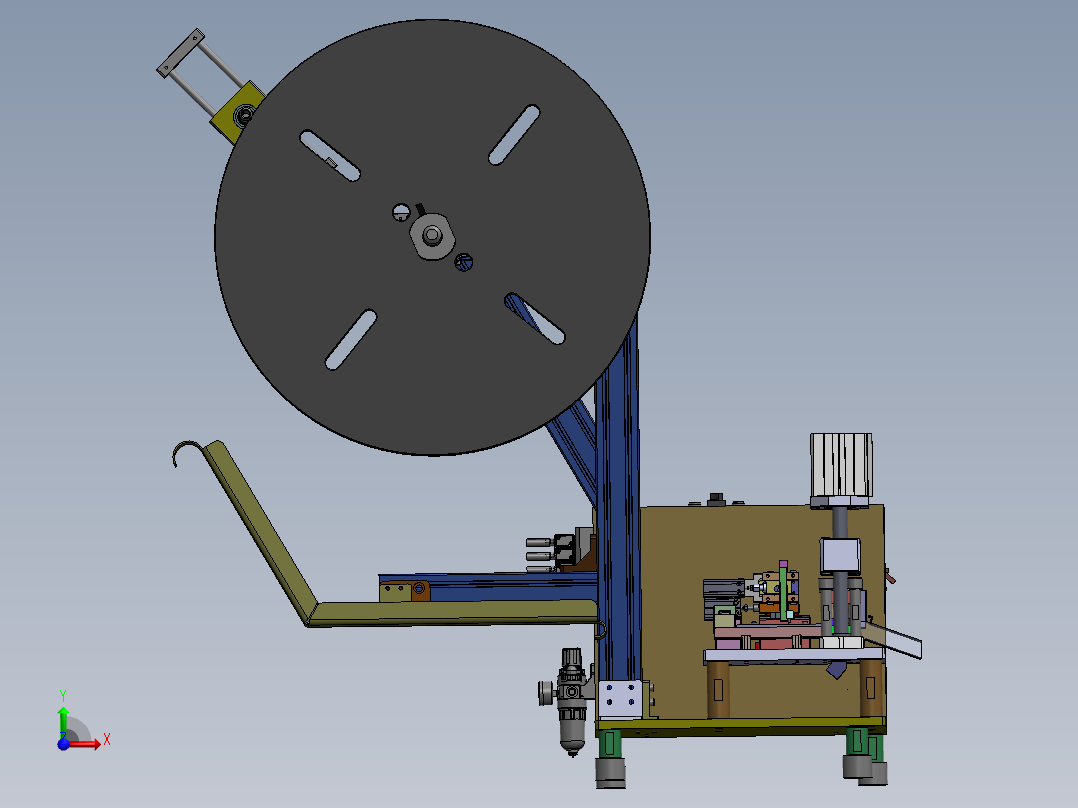 自动料带裁切机含bom单sw17可编辑前视图