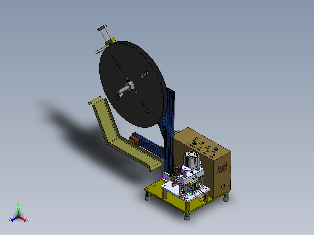 自动料带裁切机含bom单sw17可编辑正等轴测图