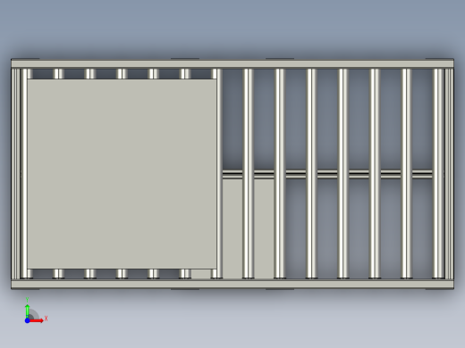 简易辊筒输送线3D数模图纸 STP格式前视缩略图