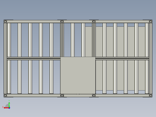 简易辊筒输送线3D数模图纸 STP格式后视缩略图
