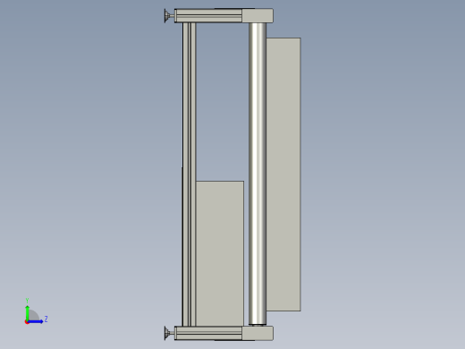简易辊筒输送线3D数模图纸 STP格式左视缩略图