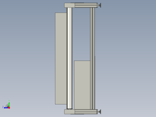 简易辊筒输送线3D数模图纸 STP格式右视缩略图