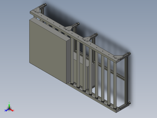 简易辊筒输送线3D数模图纸 STP格式正等轴测缩略图
