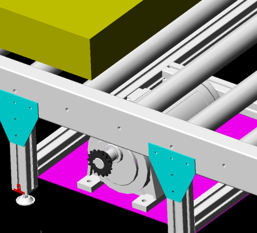 简易辊筒输送线3D数模图纸 STP格式缩略图