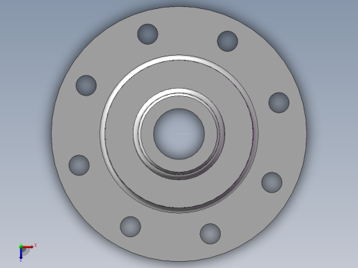 法兰盘3D模型俯视缩略图