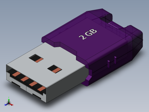 solidworks 2GB U盘3D模型