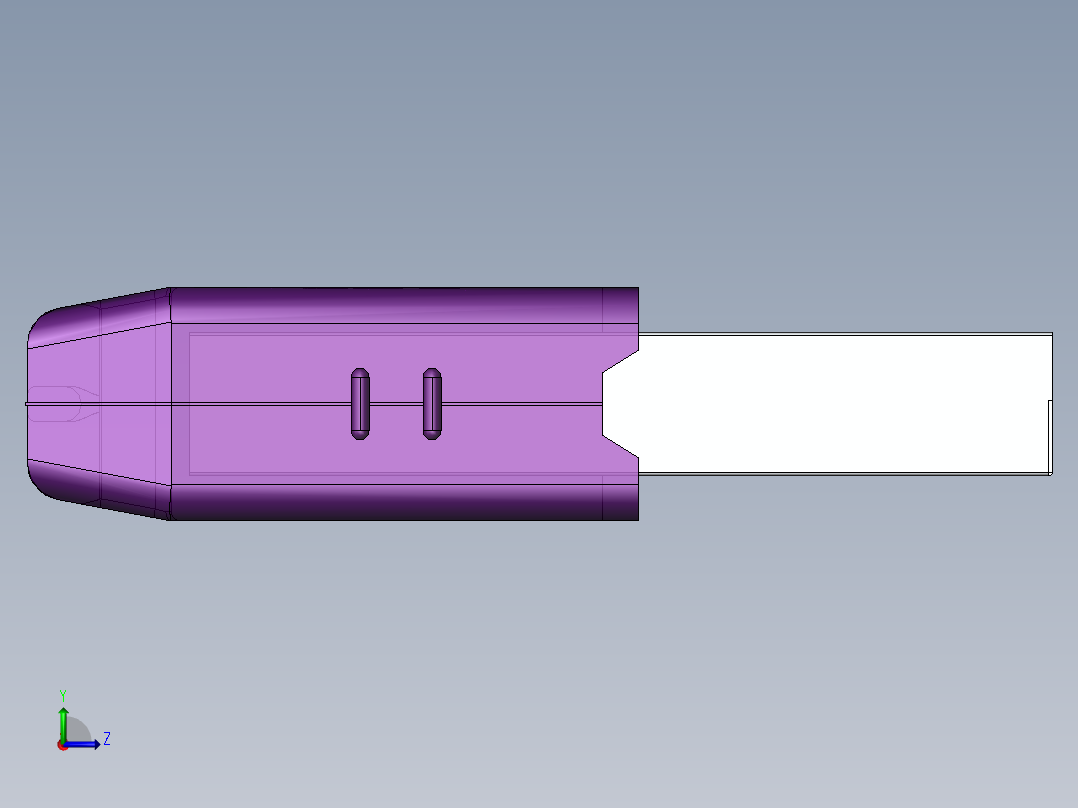 solidworks 2GB U盘3D模型左视图