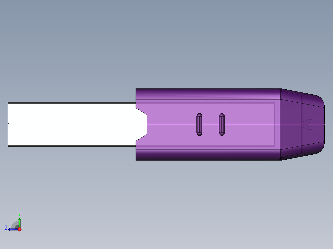 solidworks 2GB U盘3D模型右视图