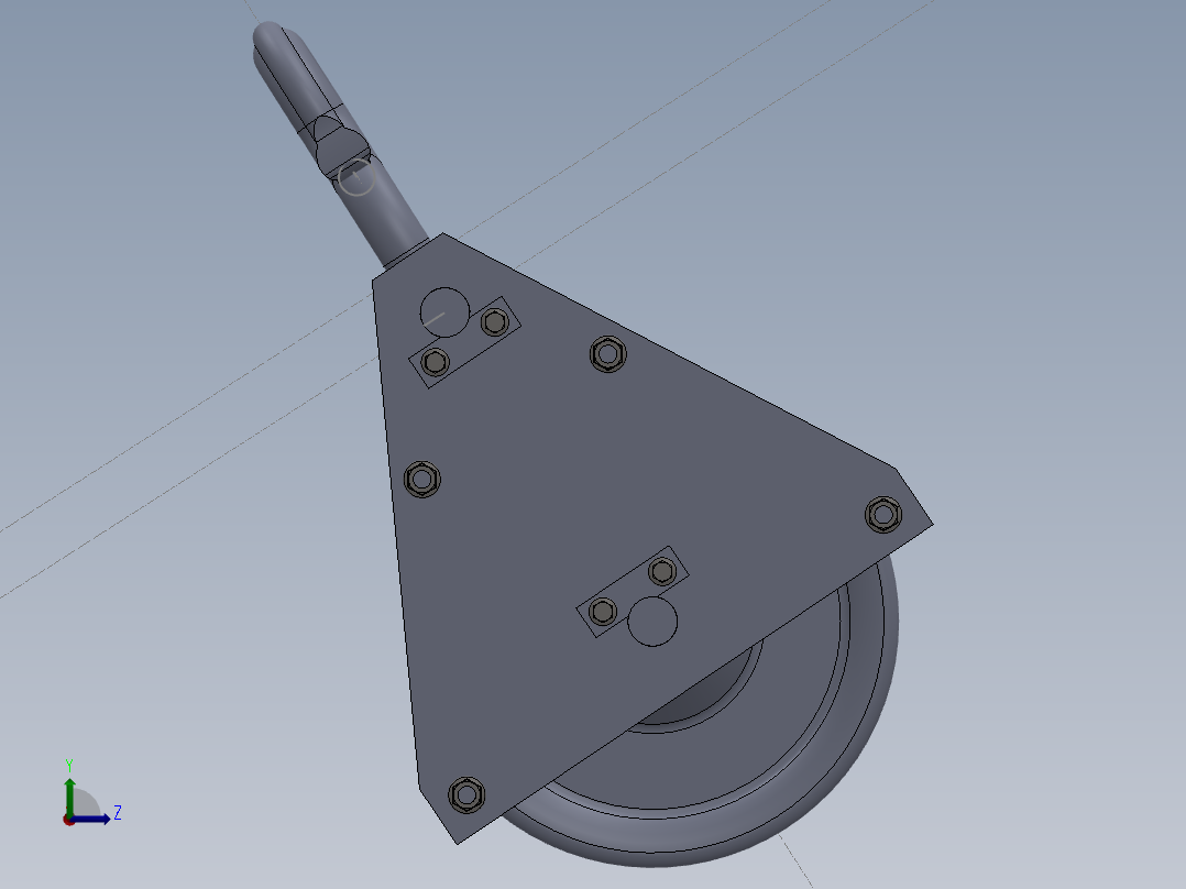 起重机钩组装滑轮SW2010左视图