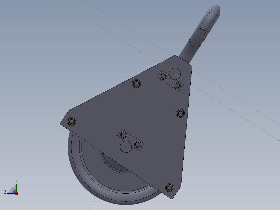 起重机钩组装滑轮SW2010右视图