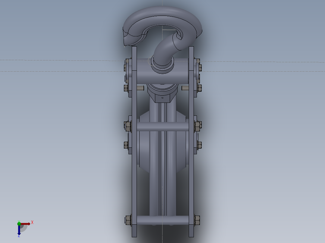 起重机钩组装滑轮SW2010俯视图