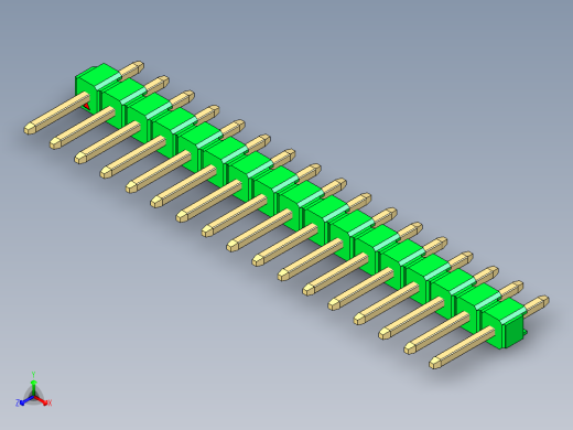 彩色公头100mil（2.54mm）系列-DS1021_green_1x17p_100mil_Type1_rev1.0