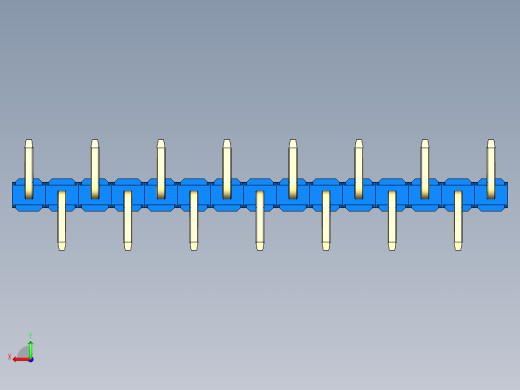 彩色公排针 100mil 2.54mm 系列-DS1022_blue_15p_100mil_Type_SMT_R1_rev1.0后视缩略图