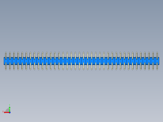 彩色公排针 100mil 2.54mm 系列-DS1022_blue_76p_100mil_TypeSMT_rev1.0后视缩略图