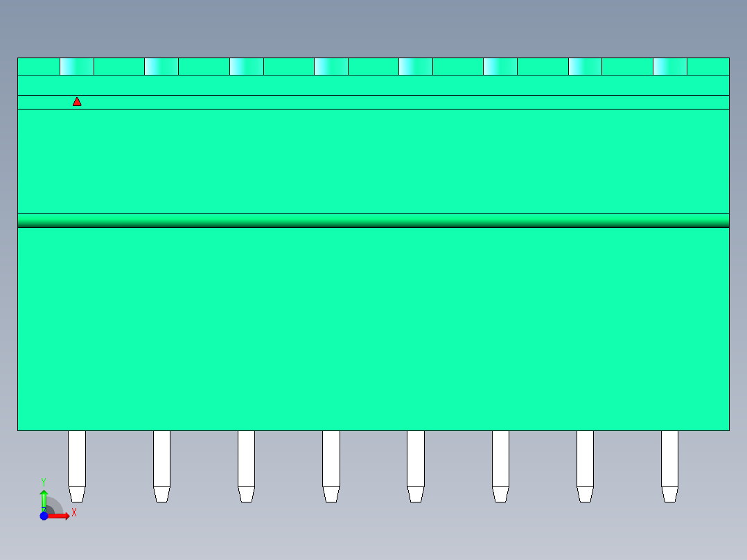 DEGSON 2EDG 系列 5.0mm 可插拔接线端子组-2EDGVH-5.0-16P-14-00AH前视图