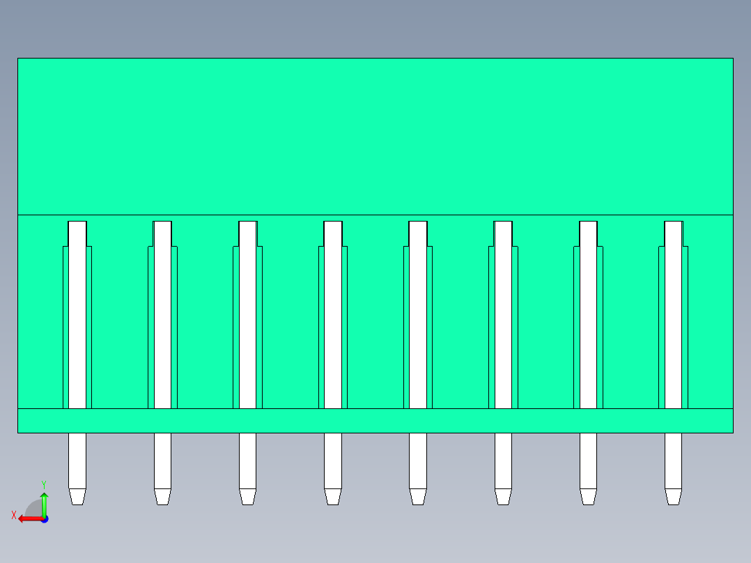 DEGSON 2EDG 系列 5.0mm 可插拔接线端子组-2EDGVH-5.0-16P-14-00AH后视图