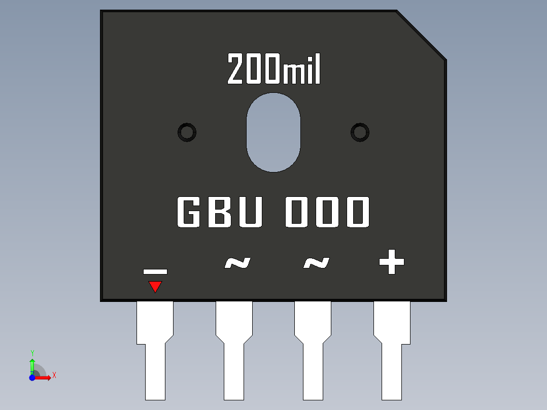 桥式整流器-GBU.STEP前视图