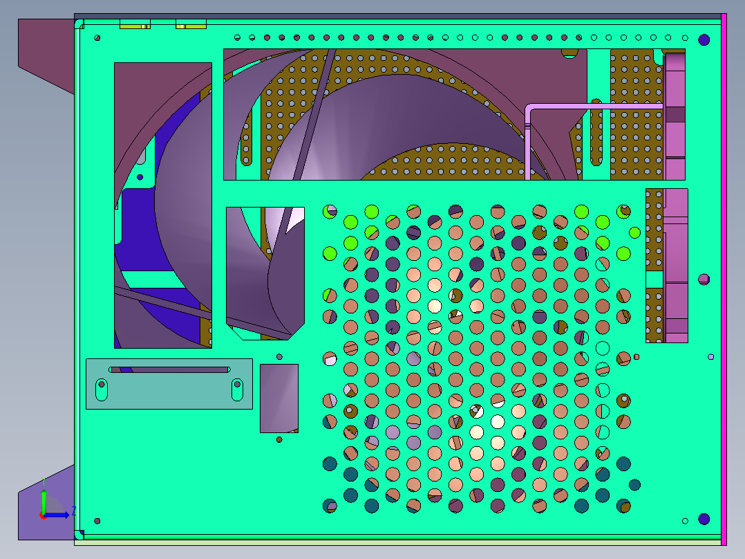 酷冷ITX小方块机箱左视图