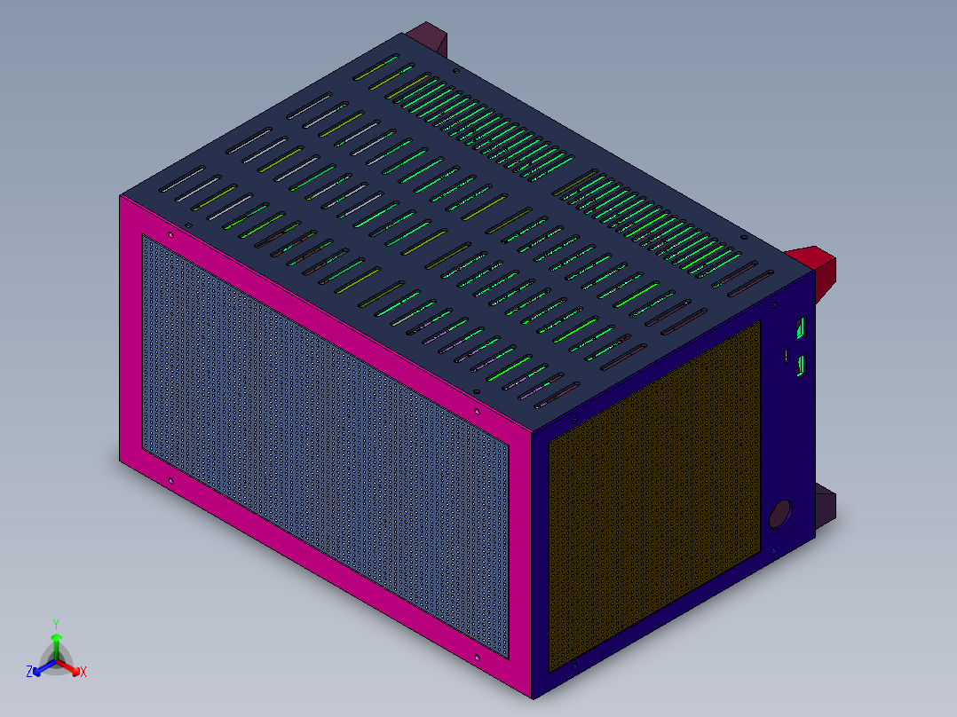 酷冷ITX小方块机箱正等轴测图