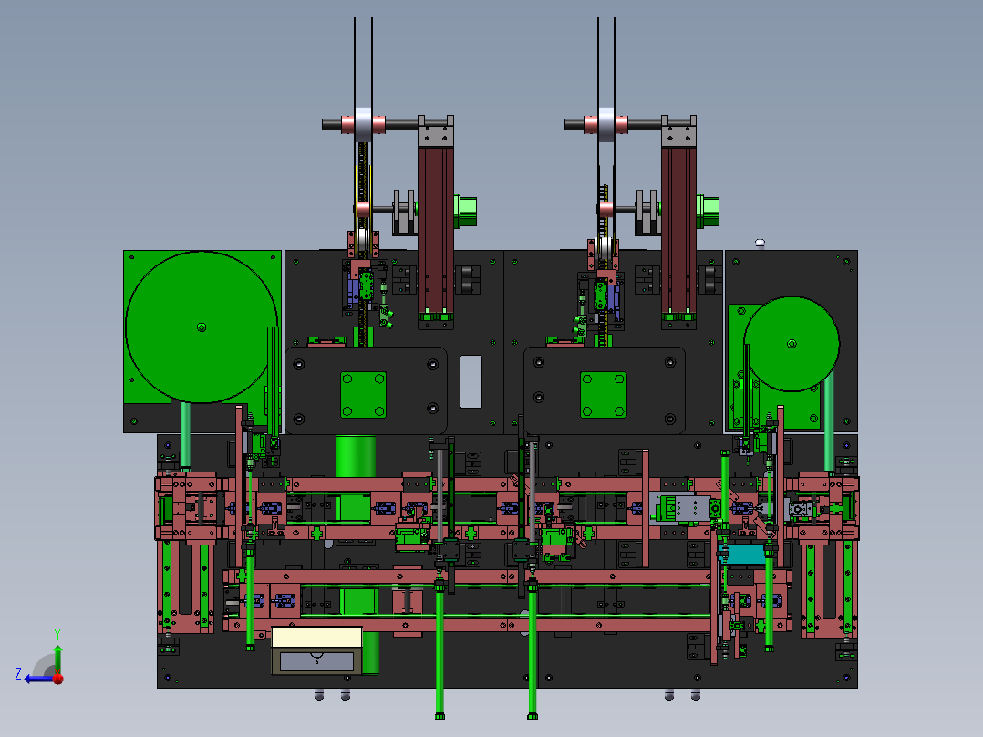 全自动继电器组装设备俯视图