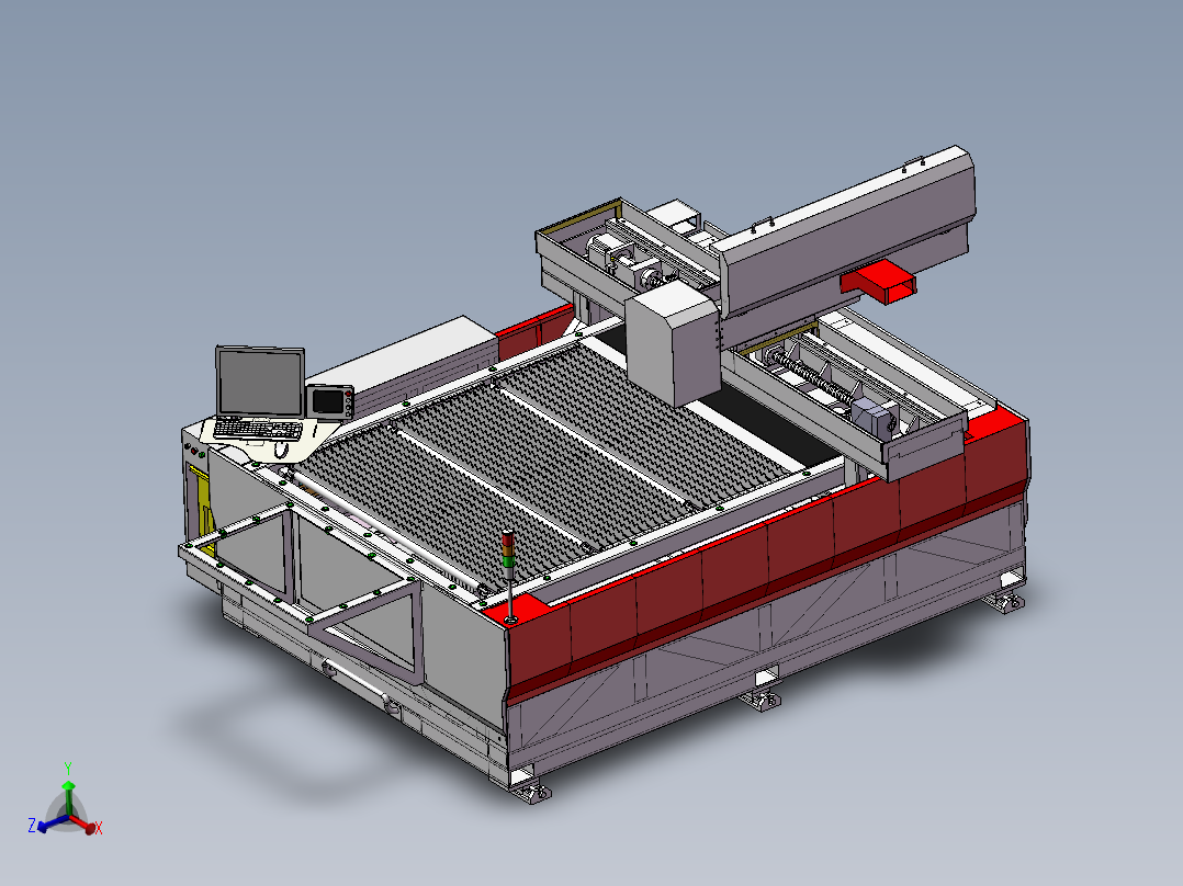 激光切割机3D图纸 自动化设备3D图纸3D模型