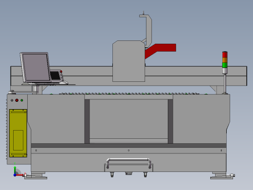激光切割机3D图纸 自动化设备3D图纸3D模型前视缩略图