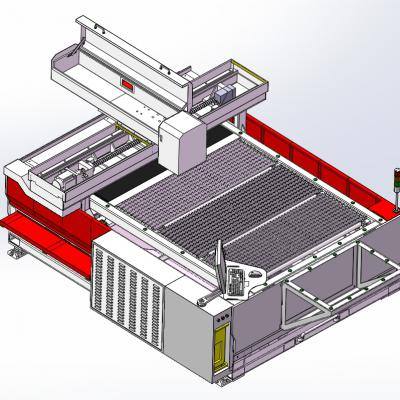 激光切割机3D图纸 自动化设备3D图纸3D模型缩略图
