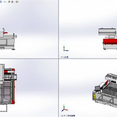 激光切割机3D图纸 自动化设备3D图纸3D模型缩略图