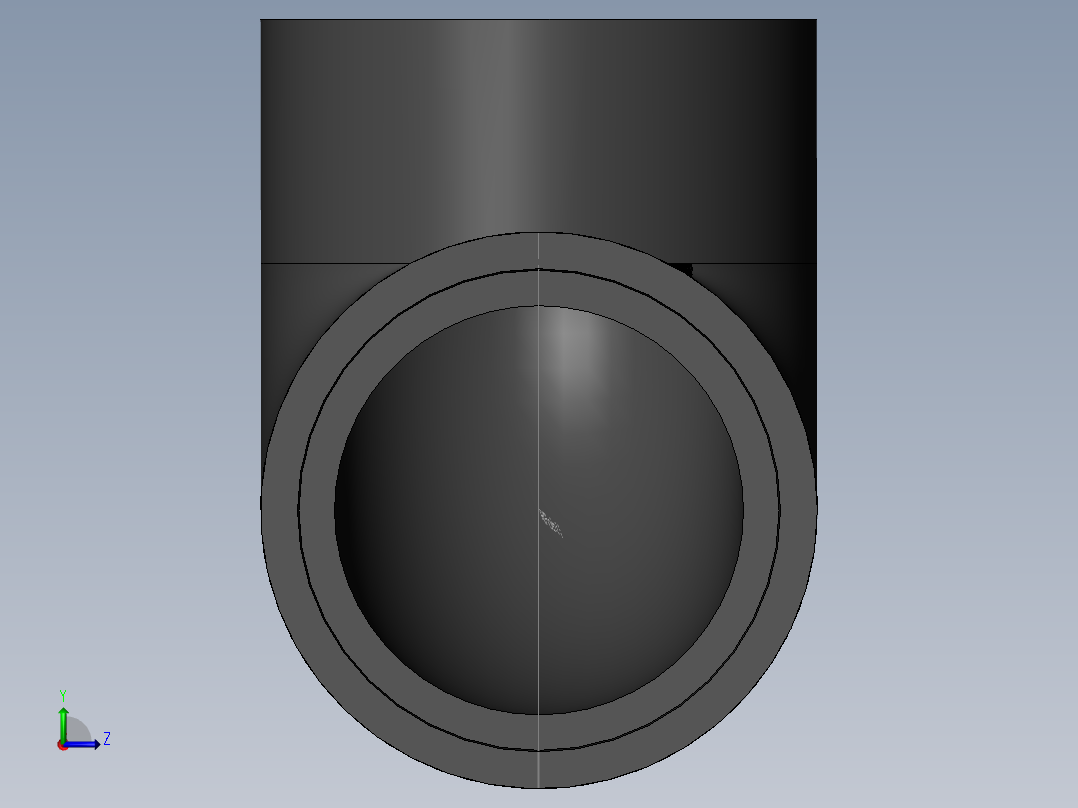 PVC管件-4in_Elbow前视图