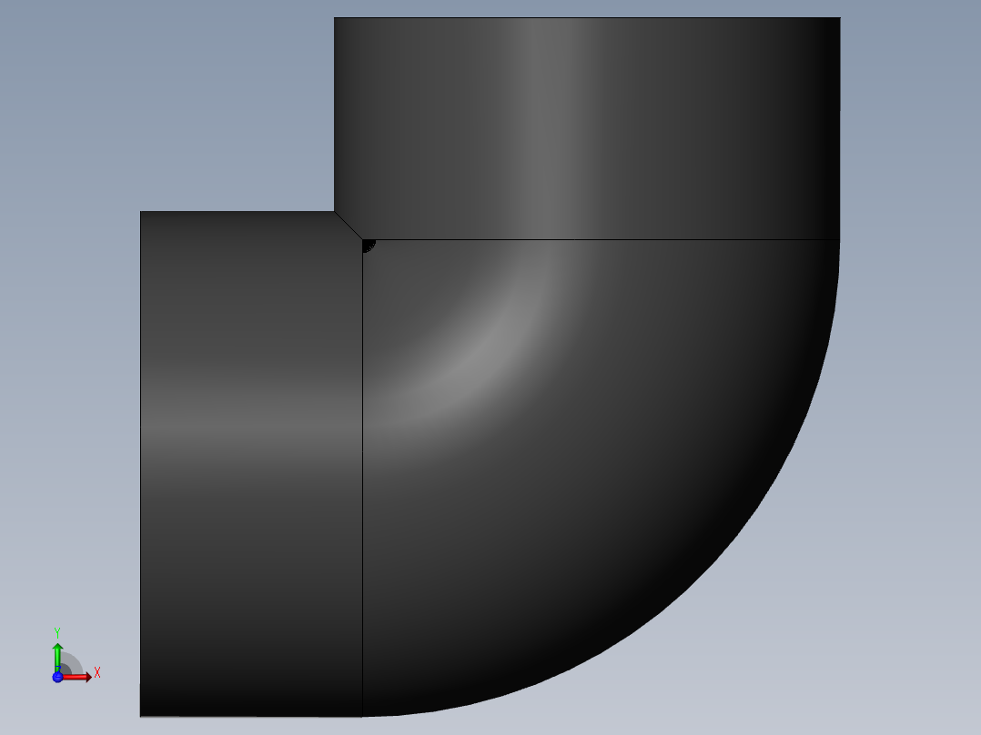 PVC管件-4in_Elbow右视图
