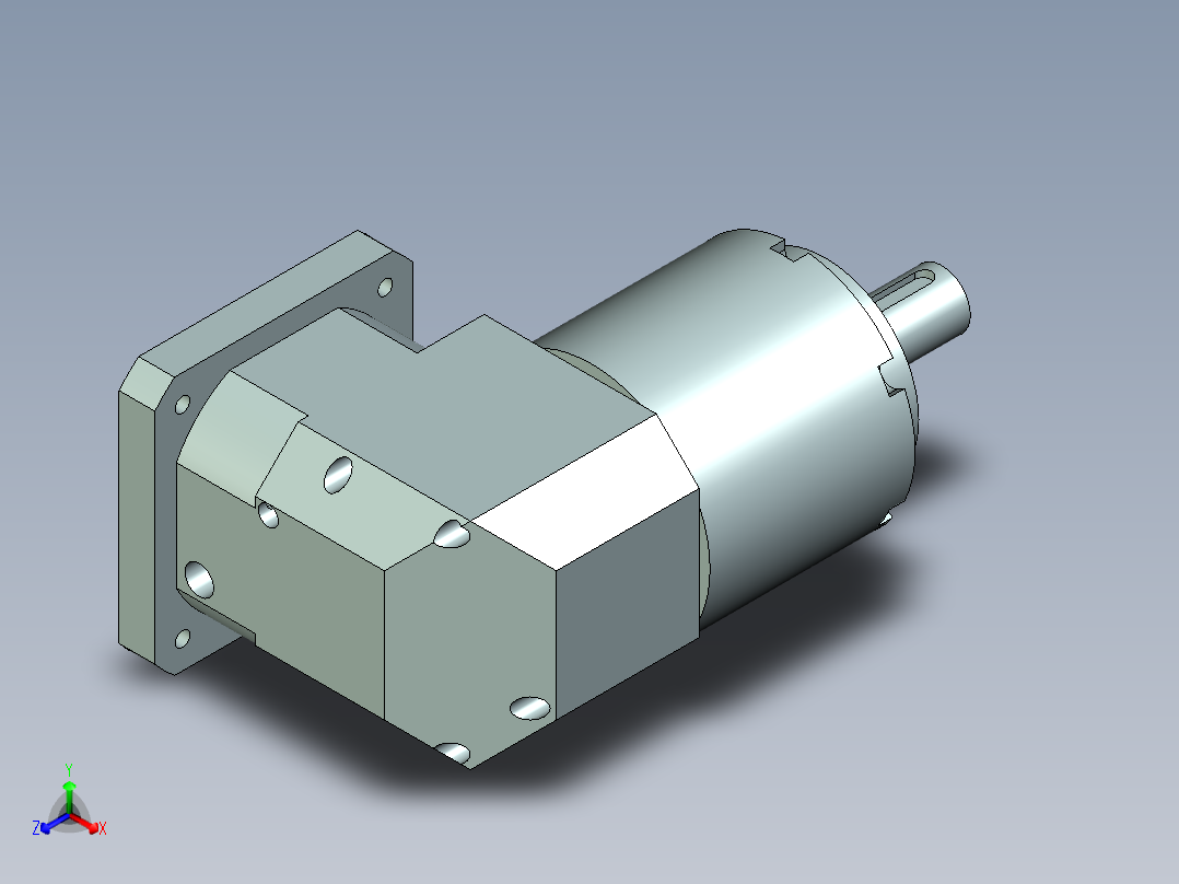 直齿ZPLE160-L2 35-114.3-200-M12.stp正等轴测图