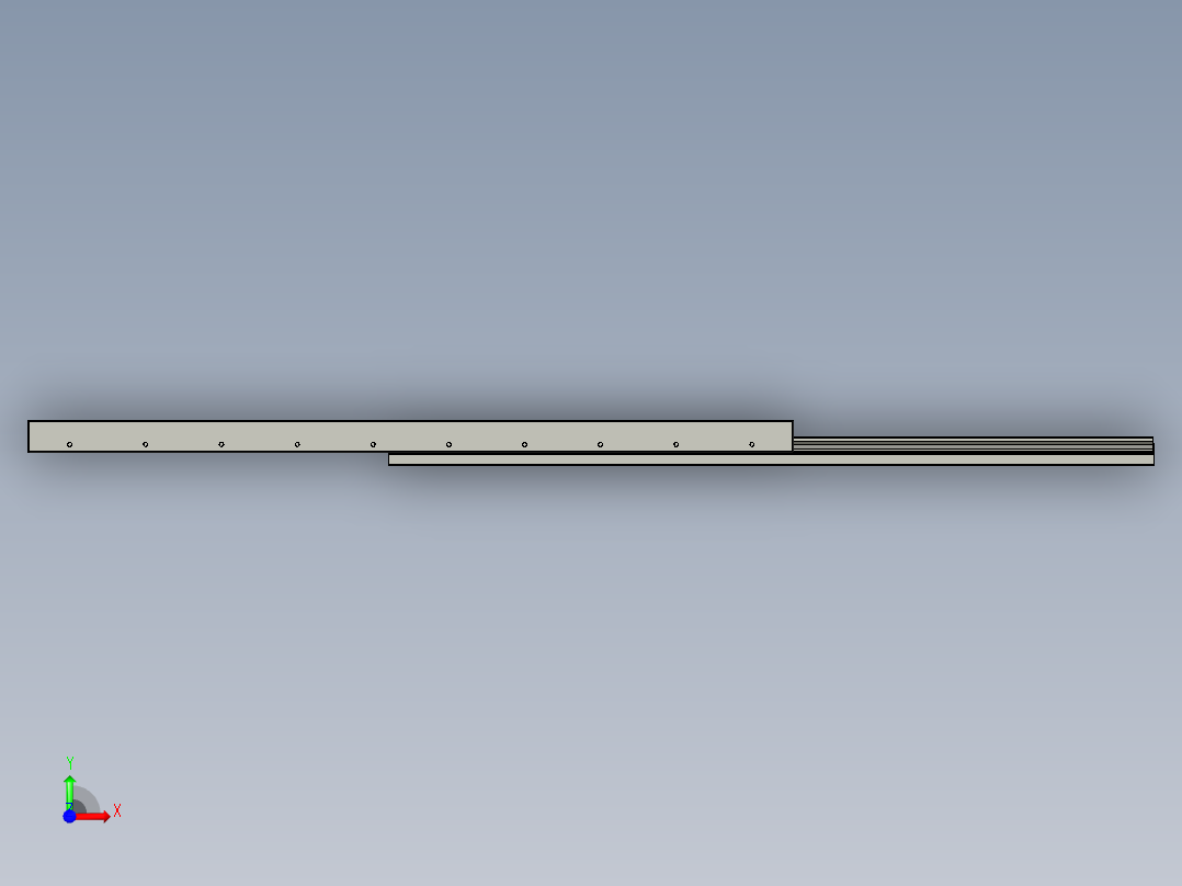 THK交叉滚柱滑台3D模型IGS格式前视图