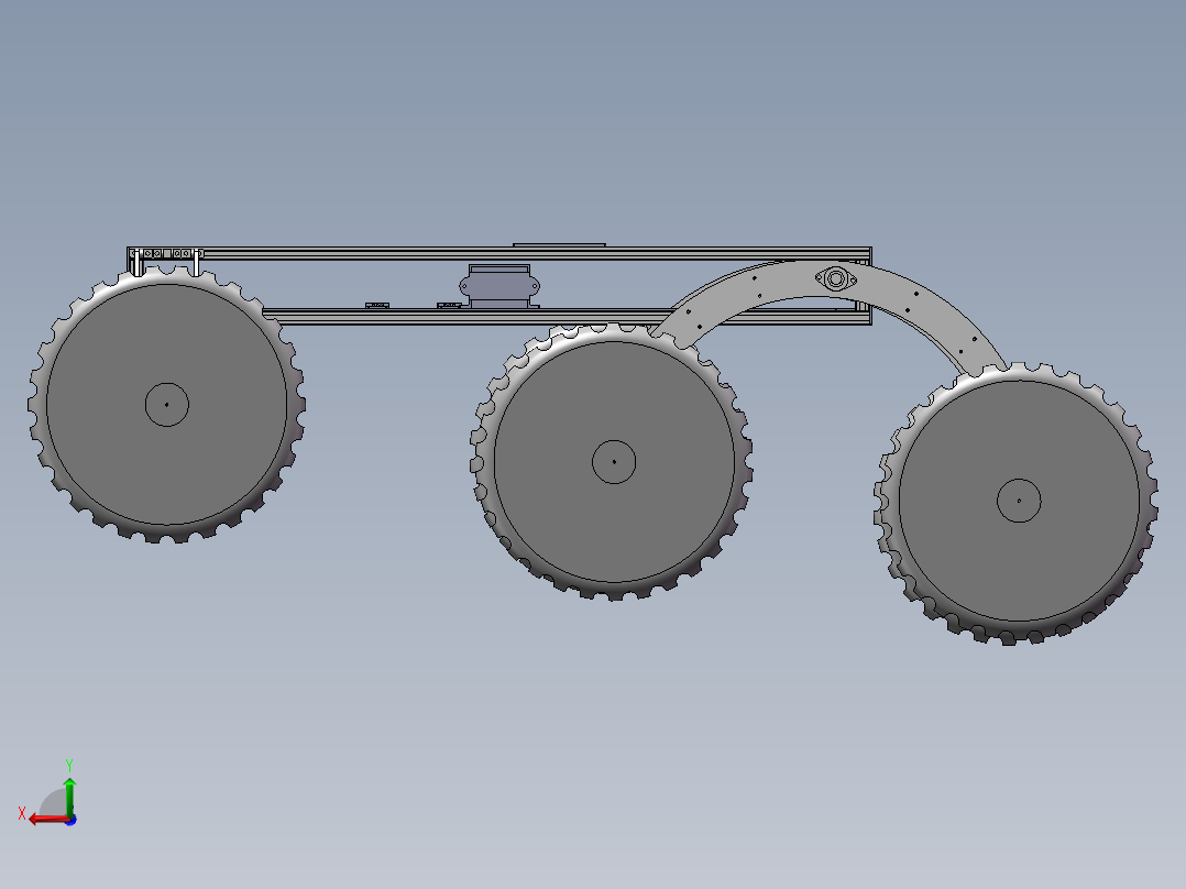 火星车模型后视图