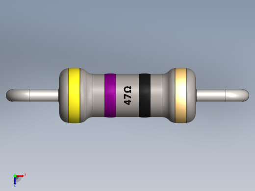 电容器 二极管 电阻器-Resistor 47 Ohm俯视缩略图