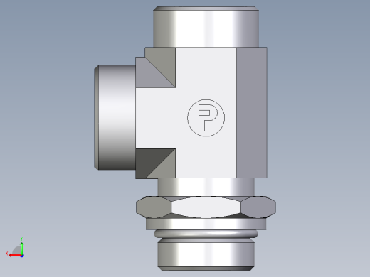 卡套式工业通用硬管接头EO_Adjustable_locknut_run_tee_LEE28LMOROMDCF后视缩略图