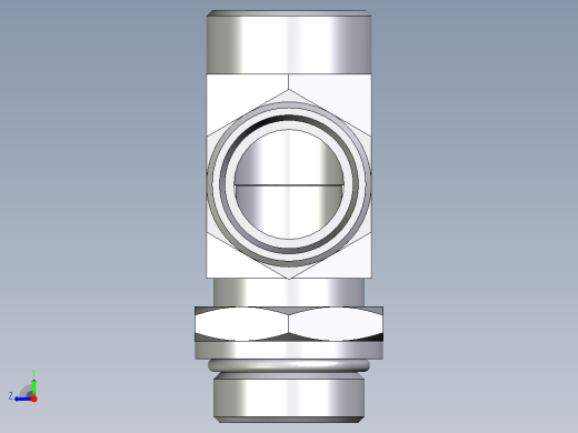卡套式工业通用硬管接头EO_Adjustable_locknut_run_tee_LEE28LMOROMDCF右视缩略图