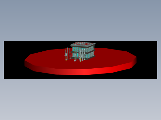 国产军舰导弹32位垂直发射系统AUTOCAD模型文件394014==150