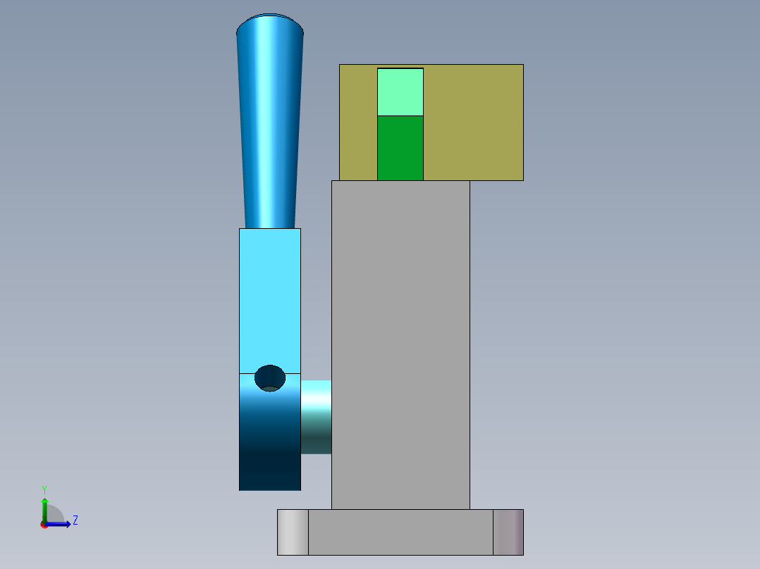 矩形块夹具结构左视图