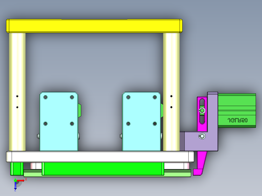 FONE-D-笔记本CNC工装夹具三维模型CNC1-1114俯视图