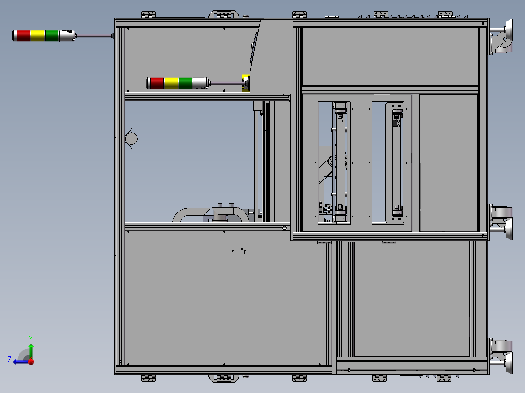 5G天线焊接组装插件线sw22可编辑右视图