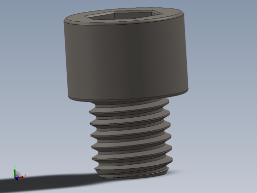 Screw_DIN_912_M12x12F_A2.SLDPRT公制内六角螺钉