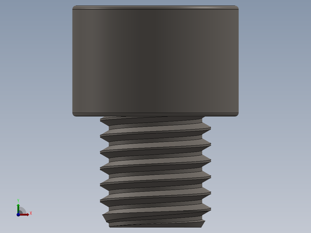 Screw_DIN_912_M12x12F_A2.SLDPRT公制内六角螺钉前视图